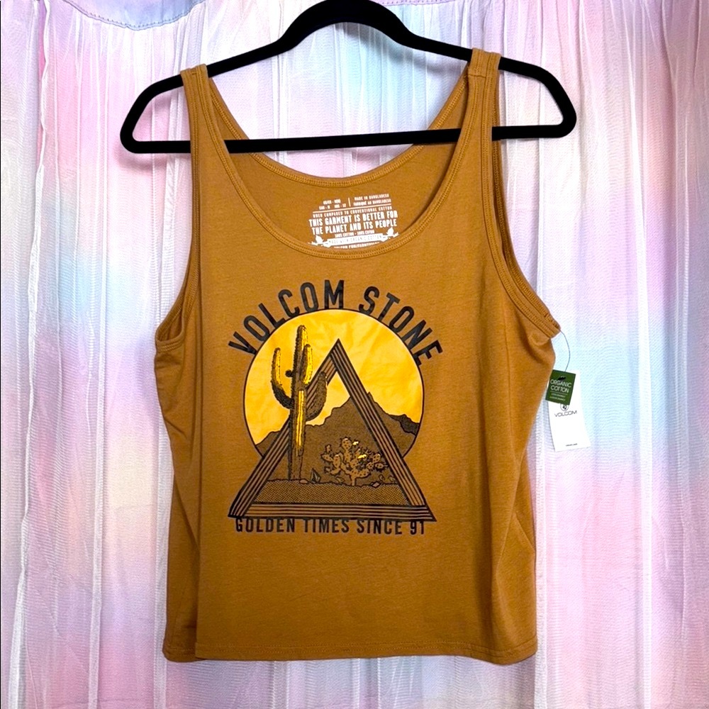 NWT Volcom Stone Desert Brown Tank Top